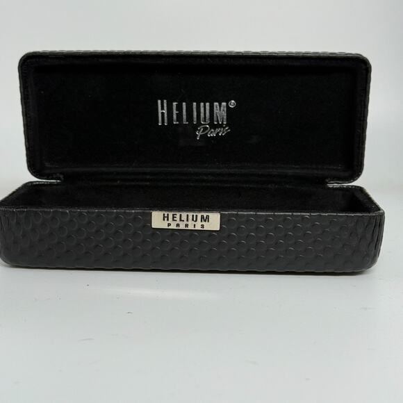 Helium Paris Eyeglass Sunglass Case Clamshell Authentic Cleaning Cloth New - Picture 2 of 2